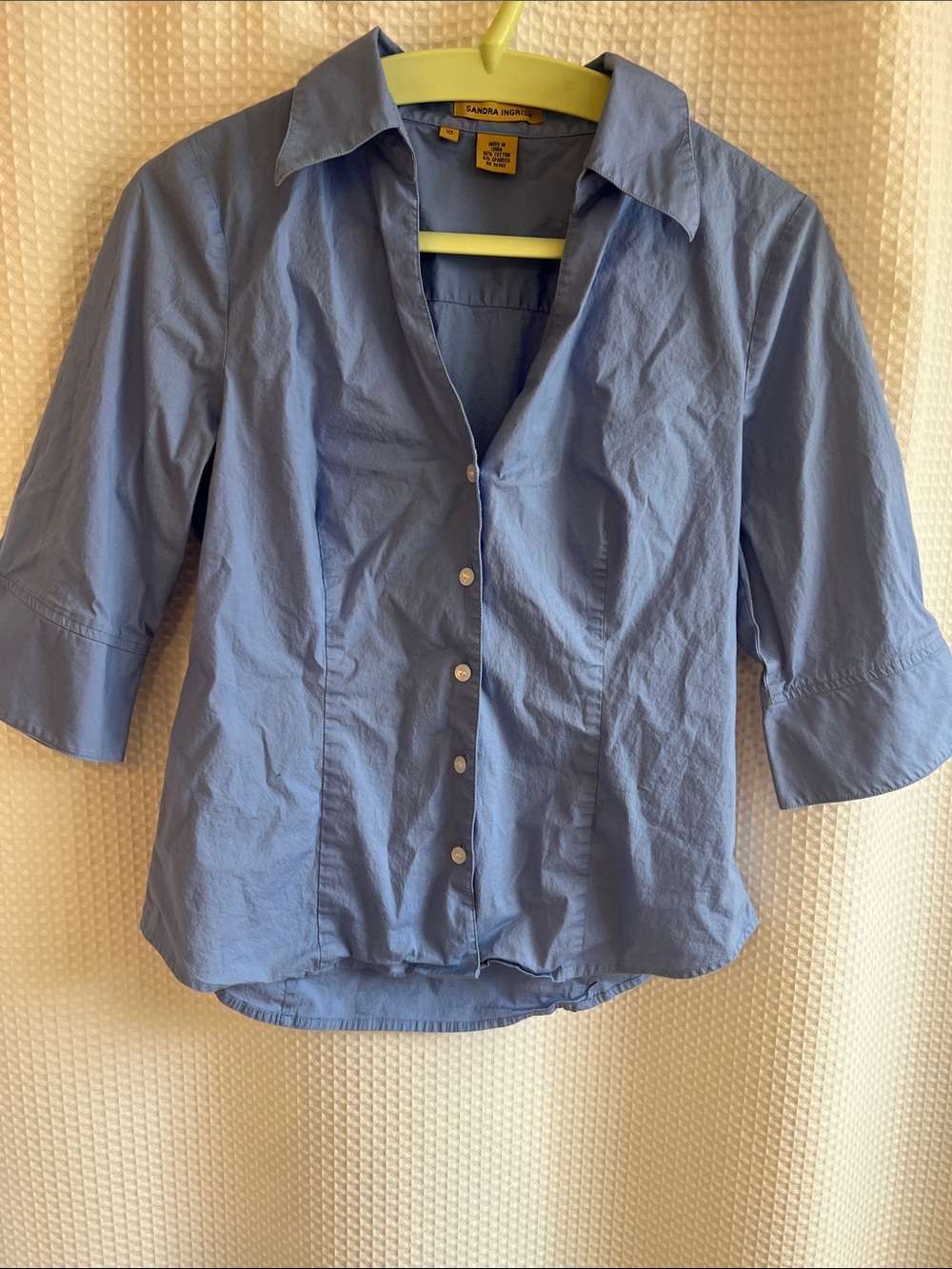 Sandra Ingrish Periwinkle Button-Up Shirt